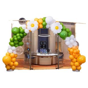 网红马卡龙气球拱门开业周年庆乔迁装饰周岁生日商场店铺场景布置