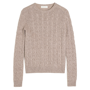 322WORKHOUSE羊毛针织绞花毛衣女士2025新款秋冬羊绒衫B826+B836