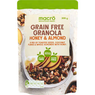 澳洲Macro格兰诺拉麦片Grain Free Granola蜂蜜杏仁/可可榛子麦片
