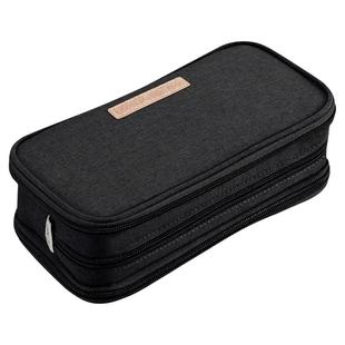 得力简约大容量笔袋学霸学生用文具盒铅笔盒男高颜值小学生初中文具袋2024新款ins风男孩女孩款超火黑科技