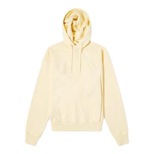 MARTINE ROSE Classic 后背笑脸印花鹅黄色宽松休闲连帽卫衣