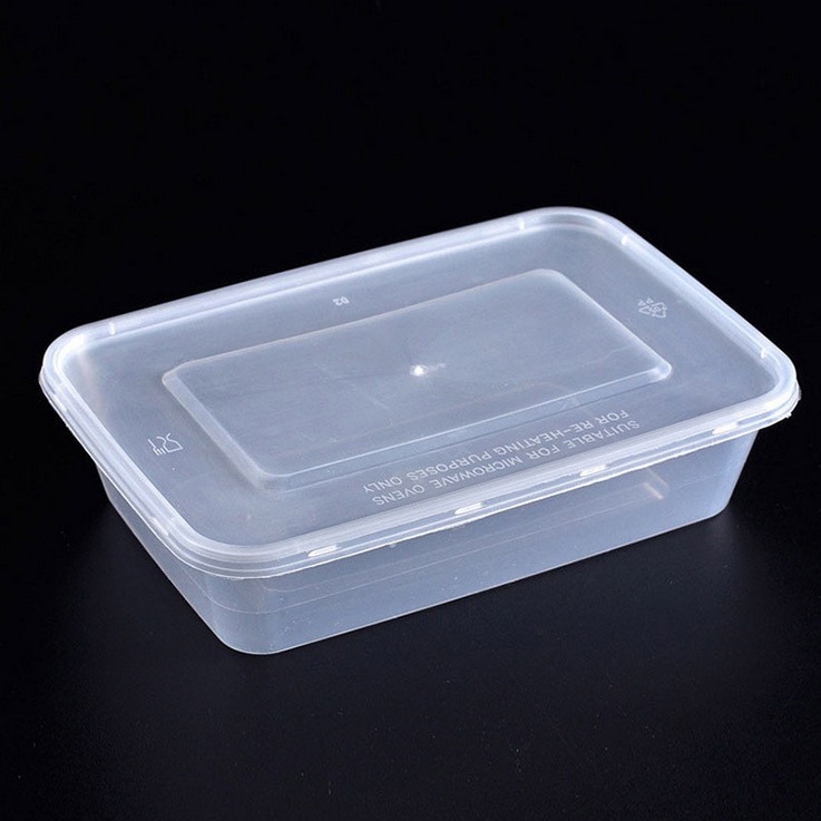 500ml一次性打包盒 PP塑料餐盒 快餐盒外卖 透明饭盒米饭盒批发