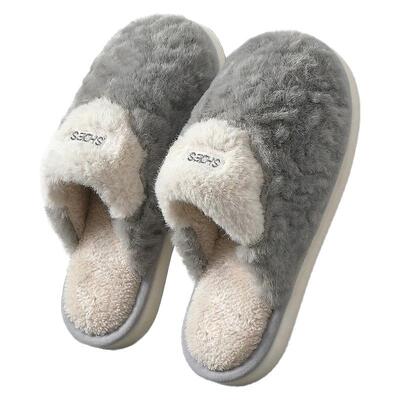 棉拖鞋男士冬季2025新款室内家居厚底保暖毛毛绒棉拖男款冬天外穿