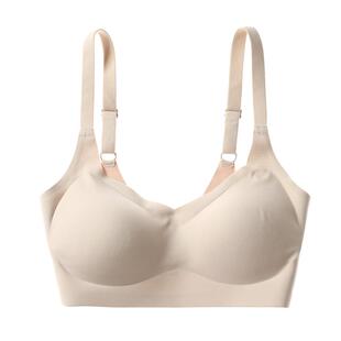 美标果冻文胸无痕内衣女舒适无钢圈小胸聚拢收副乳真丝里料胸罩