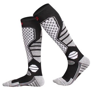超勤滑雪袜子加厚保暖雪地袜女男高筒压力长袜户外骑行登山运动袜