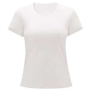 骆驼女装白色短袖棉T恤2026夏季新款百搭透气打底T休闲圆领上衣女