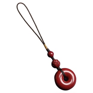 【杭州灵隐】本命年朱砂平安扣手机链挂绳十二生肖吊坠护身符挂件