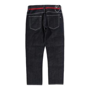 MR.BATHING APE男装24年秋冬猿人胡子明线原色牛仔裤150302N