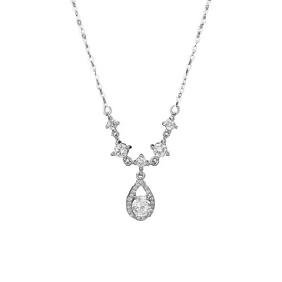 水滴纯银项链女轻奢小众设计高级感百搭锁骨链送女生闺蜜生日礼物