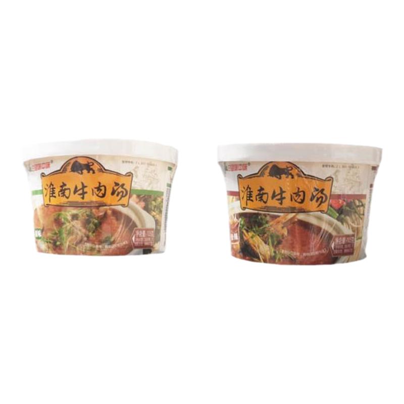 白蓝淮南牛肉汤6桶装红薯粉丝方便面米线酸辣粉速食泡面整箱批发
