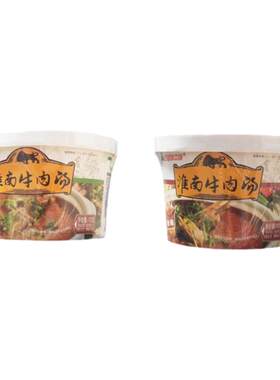 白蓝淮南牛肉汤6桶装红薯粉丝方便面米线酸辣粉速食泡面整箱批发