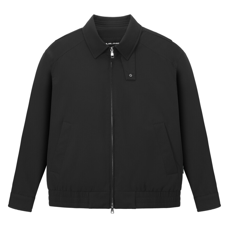 利郎官方轻薄短款翻领宽松羽绒服