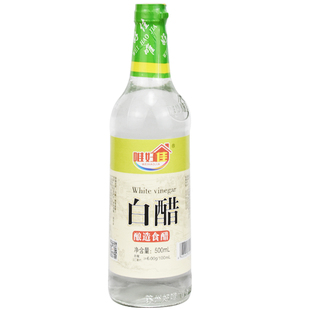 六度白醋唯好佳白醋500ml家用醋酿造食醋泡醋洗脸醋清洁泡脚烹饪