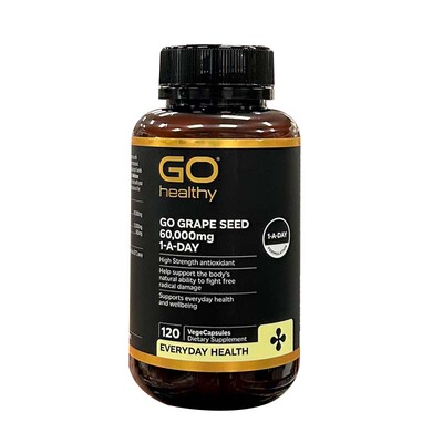 新西兰直邮GoHealthy高之源葡萄籽胶囊花青素OPC60000mg高含量120