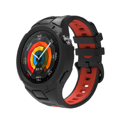 适用于vivowatch5手表带iqoowatch5铠甲款一体式硅胶腕带智能VIVO手表Watch3运动透气新款替换表链配件男女