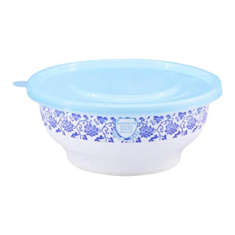 一次性碗塑料碗青花碗圆形加厚