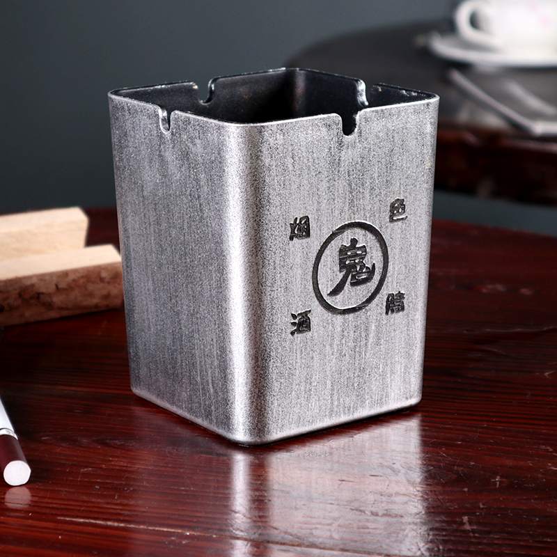 塑料方形烟灰缸酒吧网吧网咖定制订做KTV大号烟缸防风防摔烟灰盅