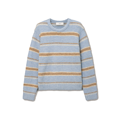 Dunst【白逸帆同款】2025冬季新品条纹起绒针织衫上衣UDSW5D129