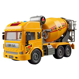 过家家玩具会讲话故事音乐灯光惯性搅拌车挖机起重机儿童模型车模