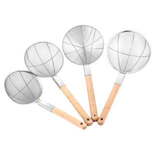 不锈钢漏勺商用厨房过滤网油炸密漏网捞面大捞勺捞篱笊篱细网密网