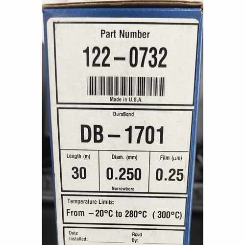 议价安捷伦122-0732气相色谱柱 规格型号DB-1701?30m 0.250mm 0.2