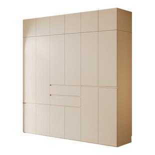 ENF级定制衣柜家用卧室免拉手分段式18mm实木欧松板一门到顶衣橱