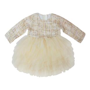 女童周岁生日礼服裙百日服1-2-3-4-5岁女宝宝公主网纱蓬蓬裙可爱