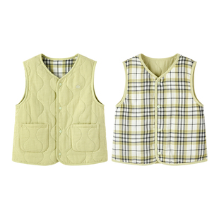 【校服搭档】全棉时代儿童马甲秋冬款新款纯棉调温男女孩宝宝背心