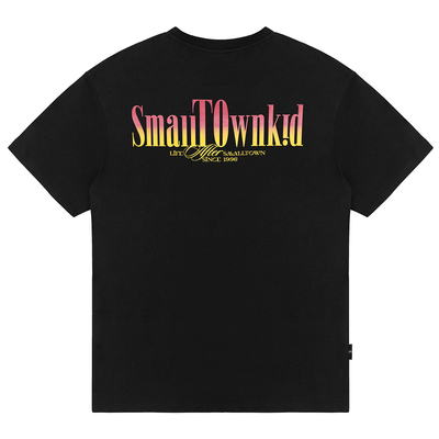 STK SmallTownKid闪粉印花基础短袖T恤美式复古街头男女宽松潮牌