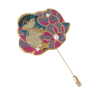 南京云锦研究所博物馆真金胸针高端精致时尚设计感胸花百搭别针