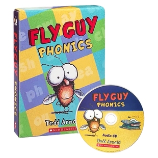 苍蝇小子12册自然拼读盒装 英文原版绘本 hi Fly Guy Phonics Boxed Set 附CD 自然拼读 有趣的桥梁读物 英文版进口英语书籍
