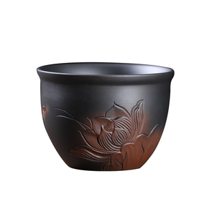 主人杯茶杯高档个人专用男女款茶盏单个复古紫陶紫砂陶瓷大号新款