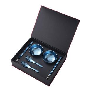 TIQ纯钛饭碗双层隔热宝宝碗防摔儿童钛碗家用餐具户外便携吃饭碗