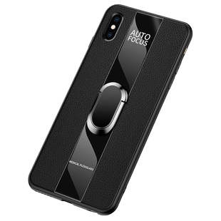 适用iPhone Xs Max手机壳苹果x保护硅胶套XR外iPhonex全包防摔XMax皮革xsmax防摔ipx男mxa女新款个性创意指环