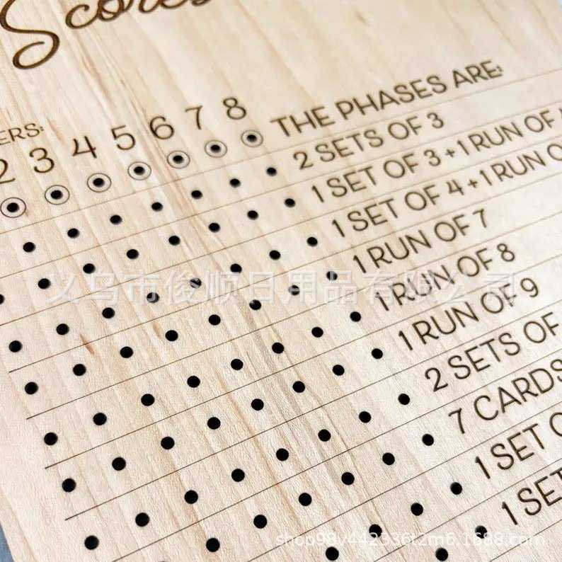 跨境新款Phase10ScoreBoard托盘阶段板第十计分