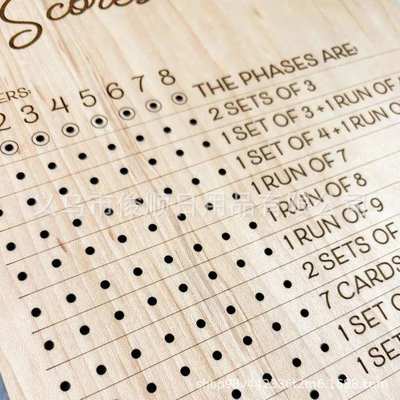 跨境新款Phase10ScoreBoard托盘阶段板第十计分