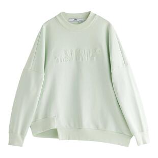 VWL圆领薄绒卫衣男女同款立体logo宽松休闲不规则长袖上衣