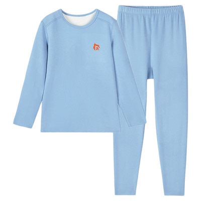 吸湿生热双面加绒加厚男童秋衣裤