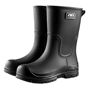 雨鞋女款中筒防水鞋束口户外露营雨靴加厚加绒棉保暖防滑水靴胶鞋