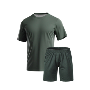 正品短袖体能训练服套装男士夏季运动T恤橄榄绿速干透气上衣短裤