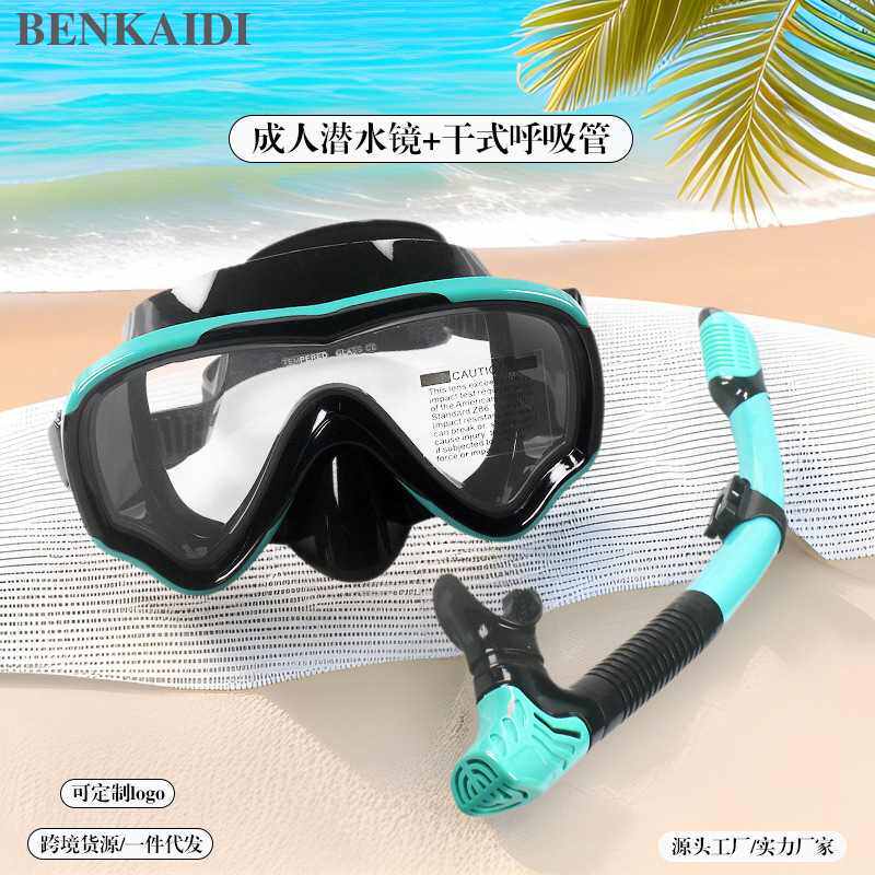 专业潜水镜自由潜高清防大套装面一体干式全呼吸框雾浮管护潜鼻镜