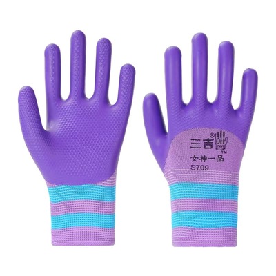 攀升防护常规乳胶耐磨手套防护