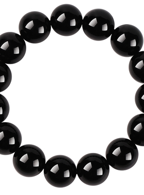 黑曜石手串男款999纯银手链女