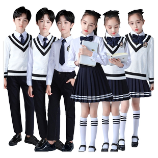 元旦儿童大合唱演出服幼儿园服装毕业照中小学生诗歌朗诵比赛校服