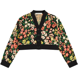 IT Philosophy di Lorenzo Serafini女装短款针织开衫花朵嵌花