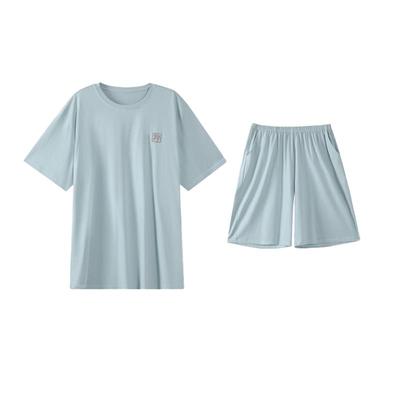 优可秀男士冰丝短裤短袖家居睡衣