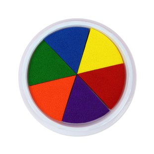 儿童彩色印泥盒手指画小号便携印章金色幼儿园小班小学生印尼可水洗颜料手掌拓印涂鸦彩绘手12色印盘印台