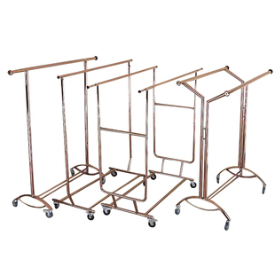 服装店衣架展示架移动伸缩折叠龙门架带轮单杠双杠落地中岛侧挂架