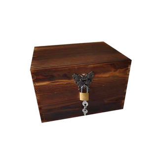 厂家直销实木包装盒礼品木盒子可定制定做翻盖带锁复古原木盒大号