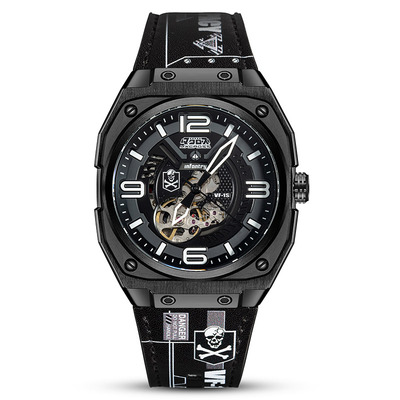 男自动机械机芯infantry镂空手表